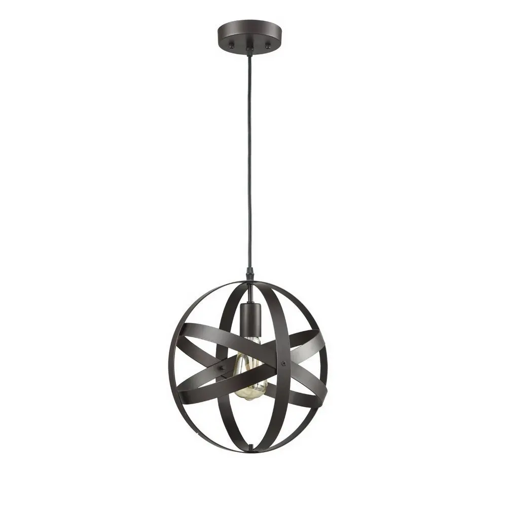 Nordic Modern Iron Black Color Ball Glass Earth Hanging Lamp Chandelier Pendant Lighting for Living Room Hotel