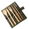 Simple Design Japanese bamboo cutlery/Flatware Set reusable bamboo spoon fork set Reusable Travel Cutlery