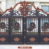 House exterior garden aluminum main gate design handle swing