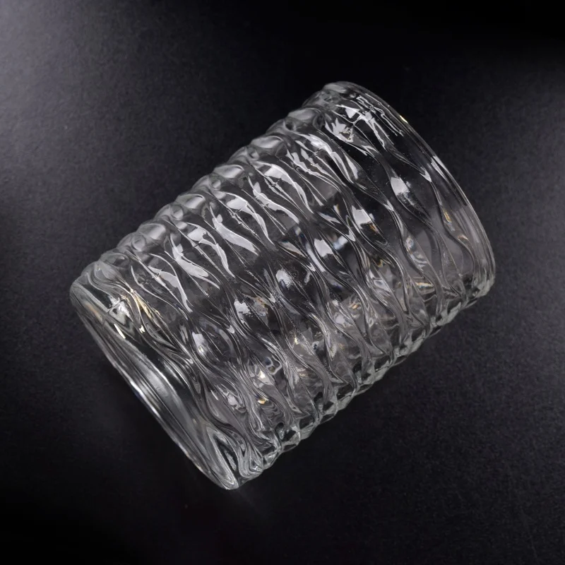 Pressed christmas glass candle holder home Decor