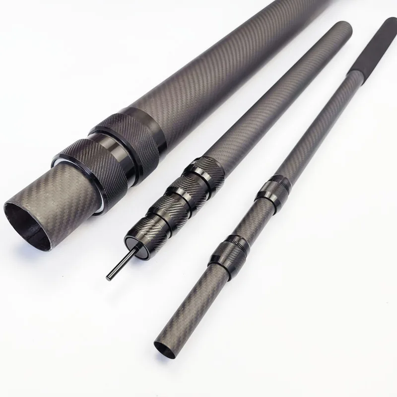 Weihai Custom 35ft 25mm 45mm Pultruded Large Diameter Carbon Fiber Tube