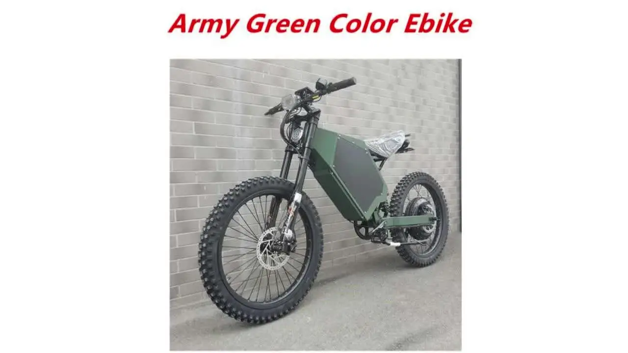 Army Green E Bike 8000 72v Fast, Reliable, and Versatile