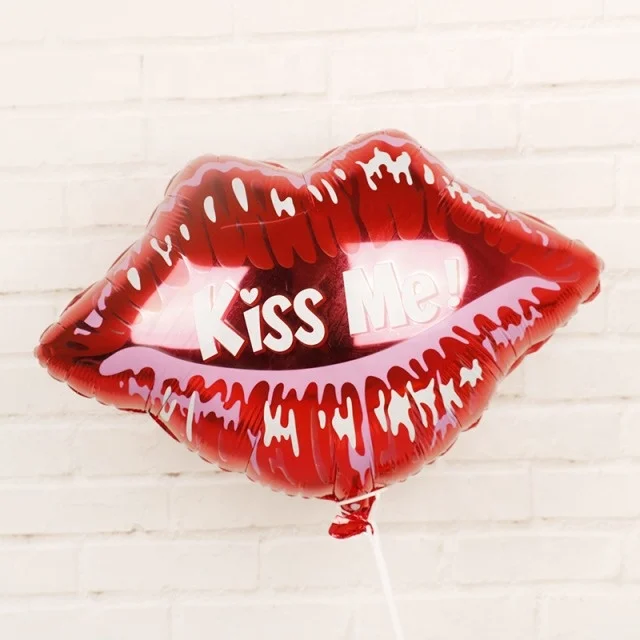 Hot Sale Kiss Me Foil Balloon Red Lips Shape Foil Balloon For Wedding