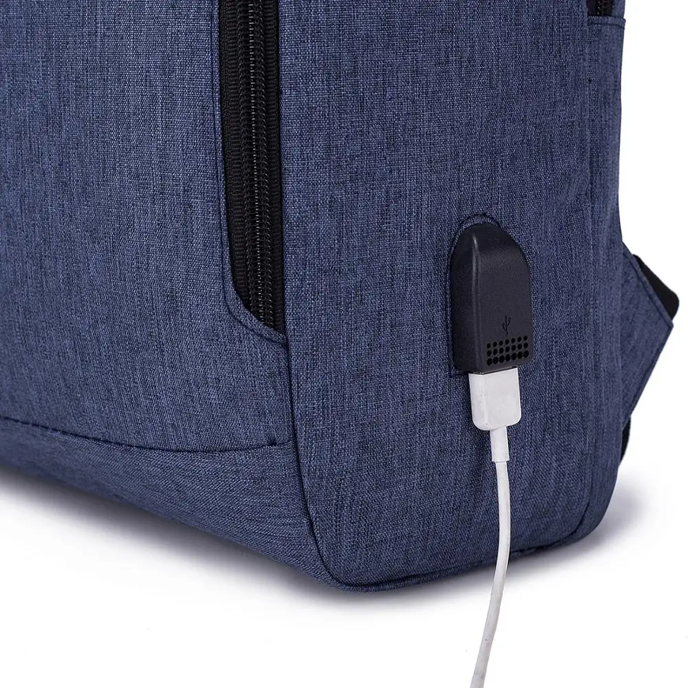 Fashion backpack for unisex school business bag laptop USB charger backpack