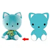 Custom Shape Small Stuffed Animals Mink Plush Toys Lifelike Cat Plush Toy