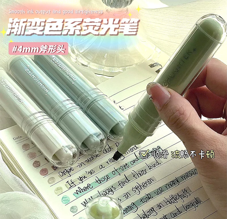 Multi-colored Highlighter Note-taking Key Point Marker Pen Quick-drying ...