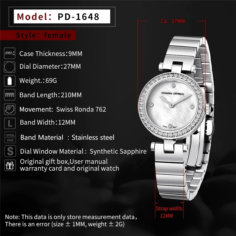 New Women Watches PAGANI DESIGN Top Luxury Brand Fashion Watch Ladies Dress Casual Steel Waterproof Watch Relogio Feminino