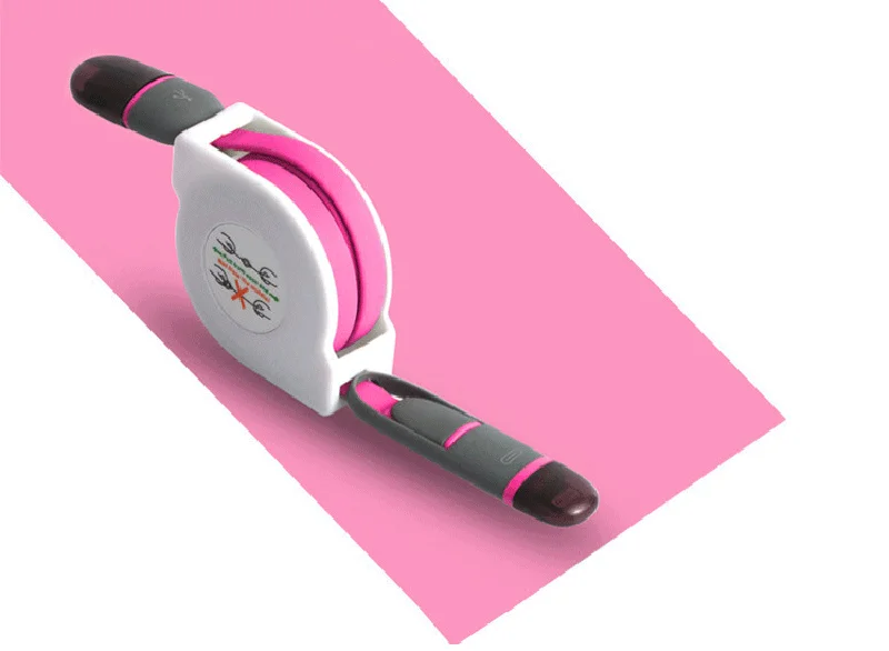 Factory directly 2 in 1 USB cable micro data cable OEM retractable usb cable - ANKUX.COM