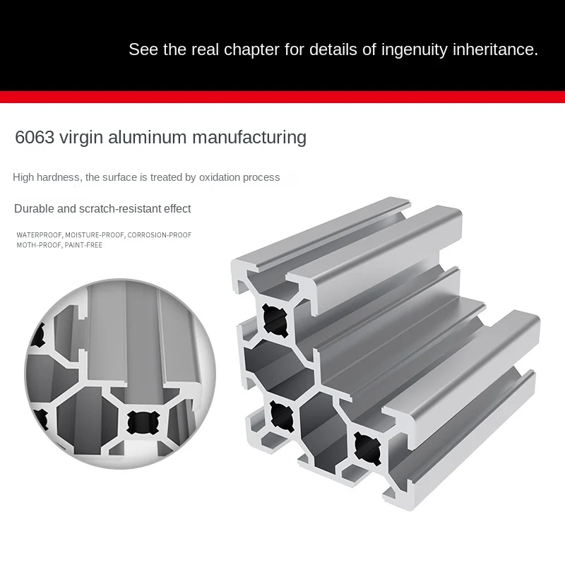 European Standard 4420L Industrial Aluminum Profile 6000 Series Grade 3D Printer DIY Aluminum Alloy Frame with 2040 Corner factory