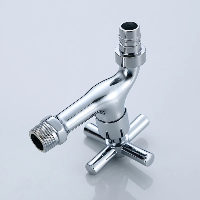 Chrome Plated Polishing Finish Hot Sell Cross Handle Type Washing Machine Water Tap By