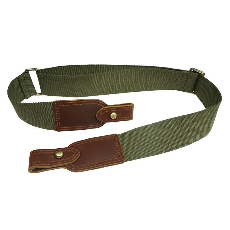 Canvas Leather Rifle Sling,multi-functional Padded Gun Shotgun Carry 