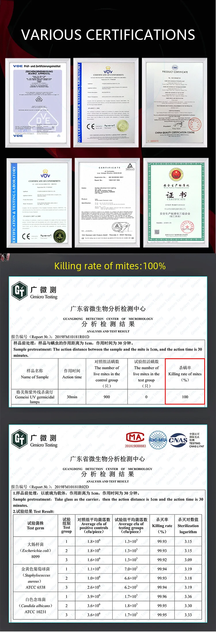 UV-C Lamp Kill Bacteria 150W Ozone Quaretz Remote Control Wall Mounted UV Disinfection Germicidal Lamp  With Motion Sensor