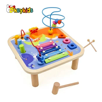 wooden baby play table