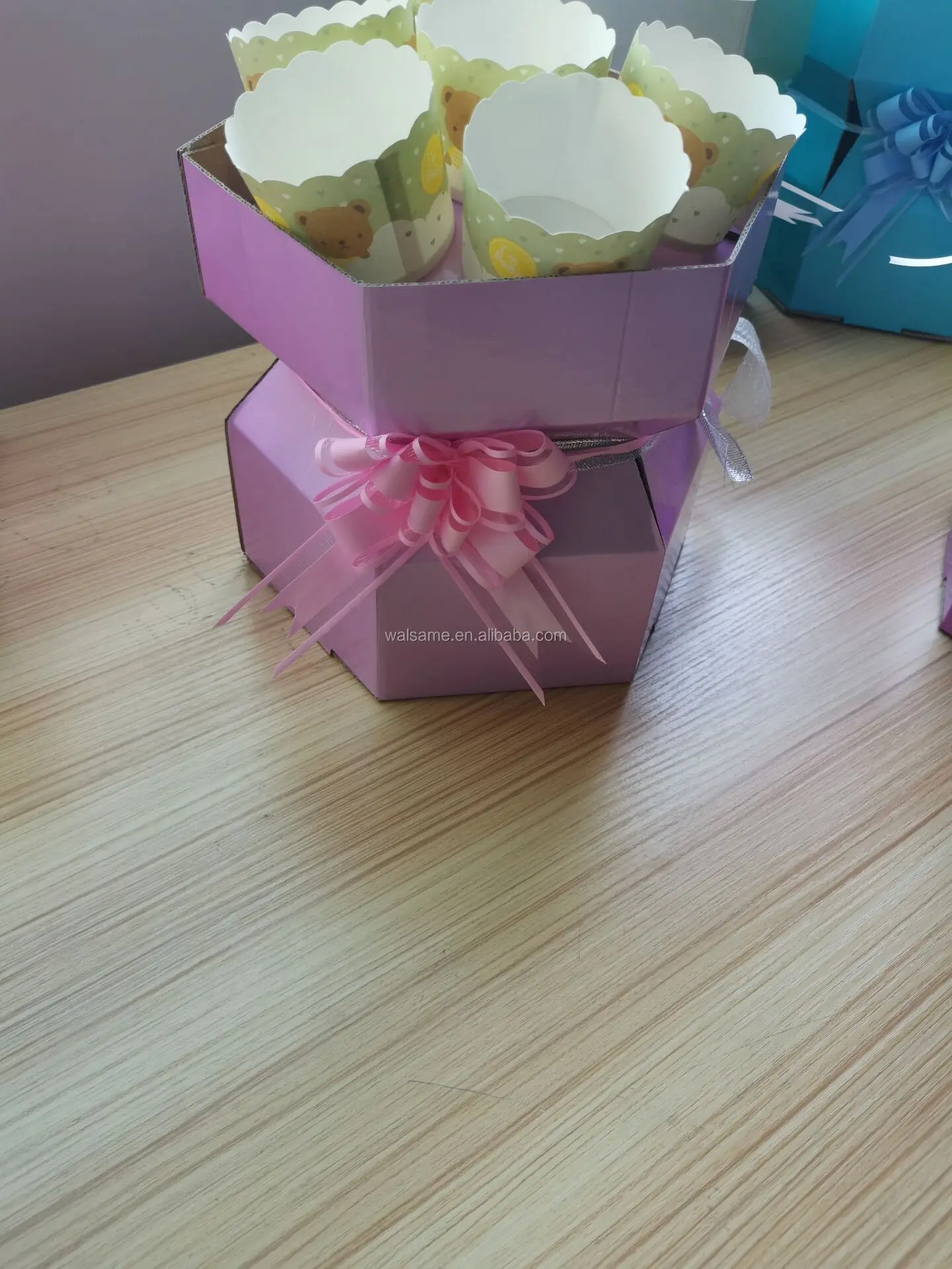 Customized Cupcake Bouquet Packaging Flower Bouquet Cupcake Boxes