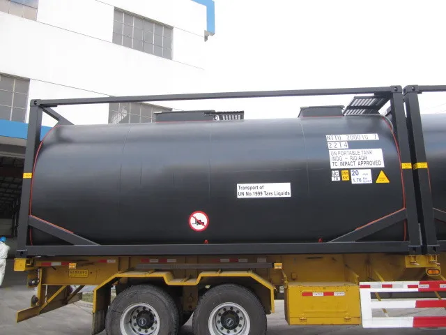 Iso Tank Container 20ft 40ft Bitumen/asphalt/pitch Tanker Container Low ...