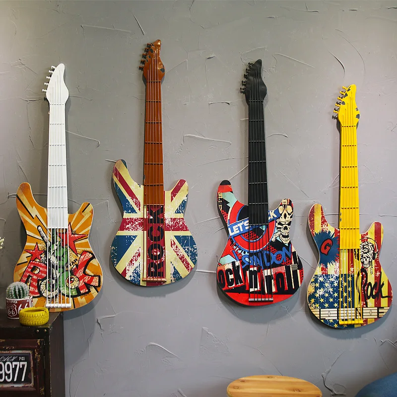 Wrought Iron Guitar and Sombrero fashion Decorations