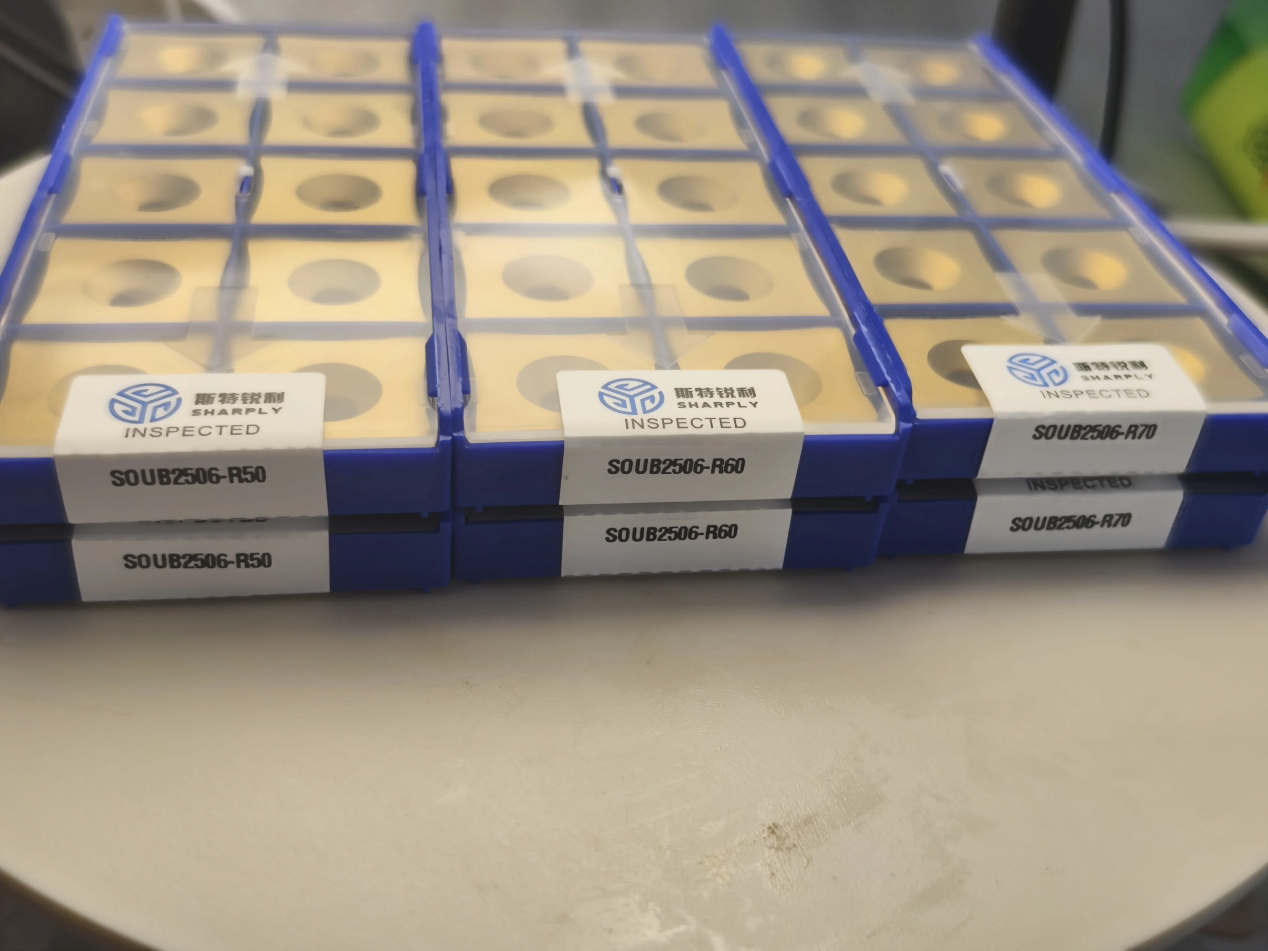 SOUB2506-R80 SOUB2506-R100 Carbide Scarfing Insert Tube Pipe Production Inserts CVD Coated OEM Custom 10pcs MOQ