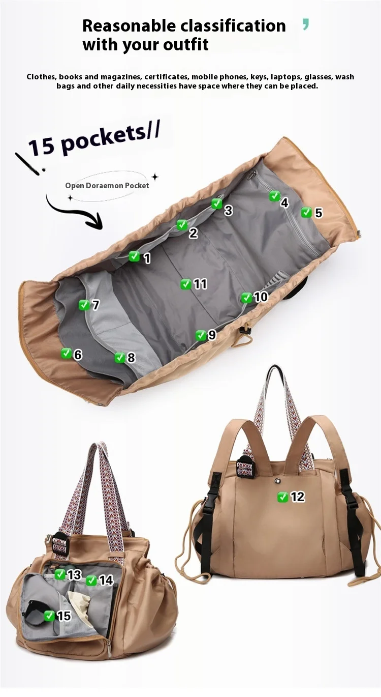 Large Capacity Double Shoulder Mommy Bag Portable Fashion Parent-Child Backpack Car Cradle Maternity Shopping Basket Lazy Travel