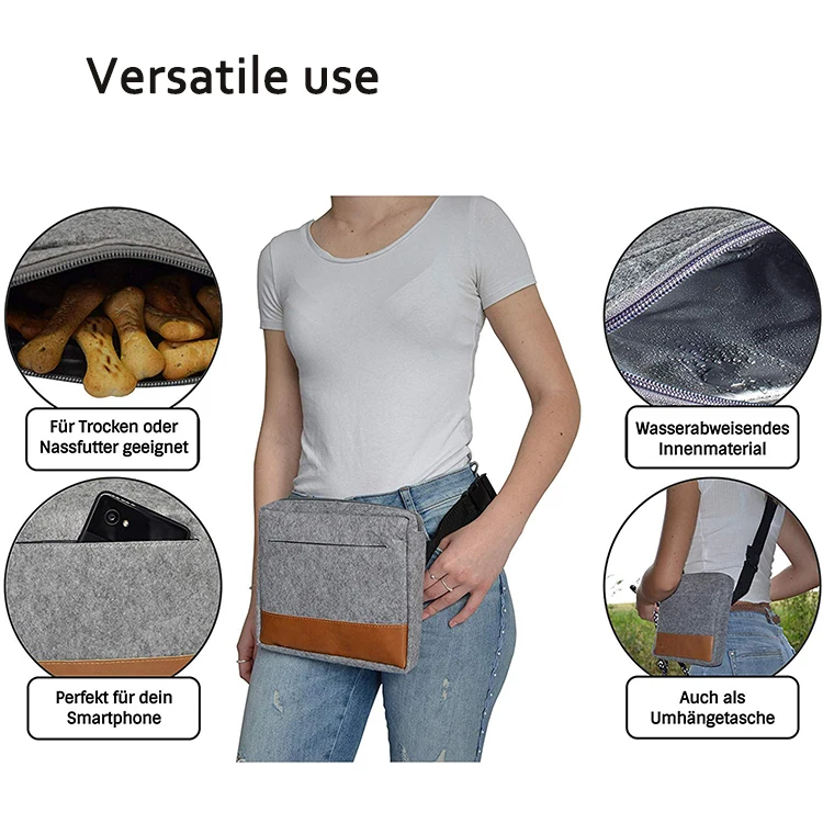 Custom Logo Premium Detachable Waterproof Dog Training Food Bag