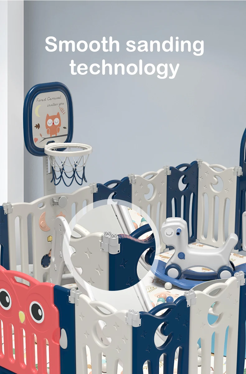 Hot Selling Custom Indoor Playyard Luxury Children Cheap Play Yard Kids Portable Foldable Fence Plastic Baby Safety Playpen factory