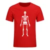 Morewin 100% Cotton Short Sleeve Men Skeletons Print Tshirt Cool Funny Men T-Shirt Casual O-Neck Mens T Shirt