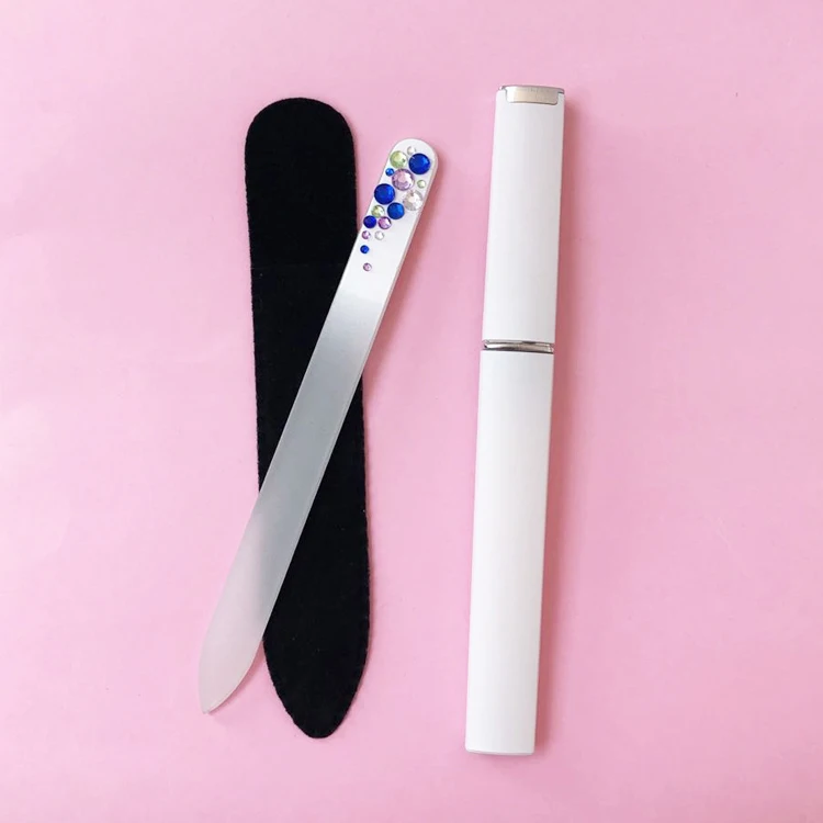 Custom Logo Professional Lifetime Manicure Fingernail File Crystal