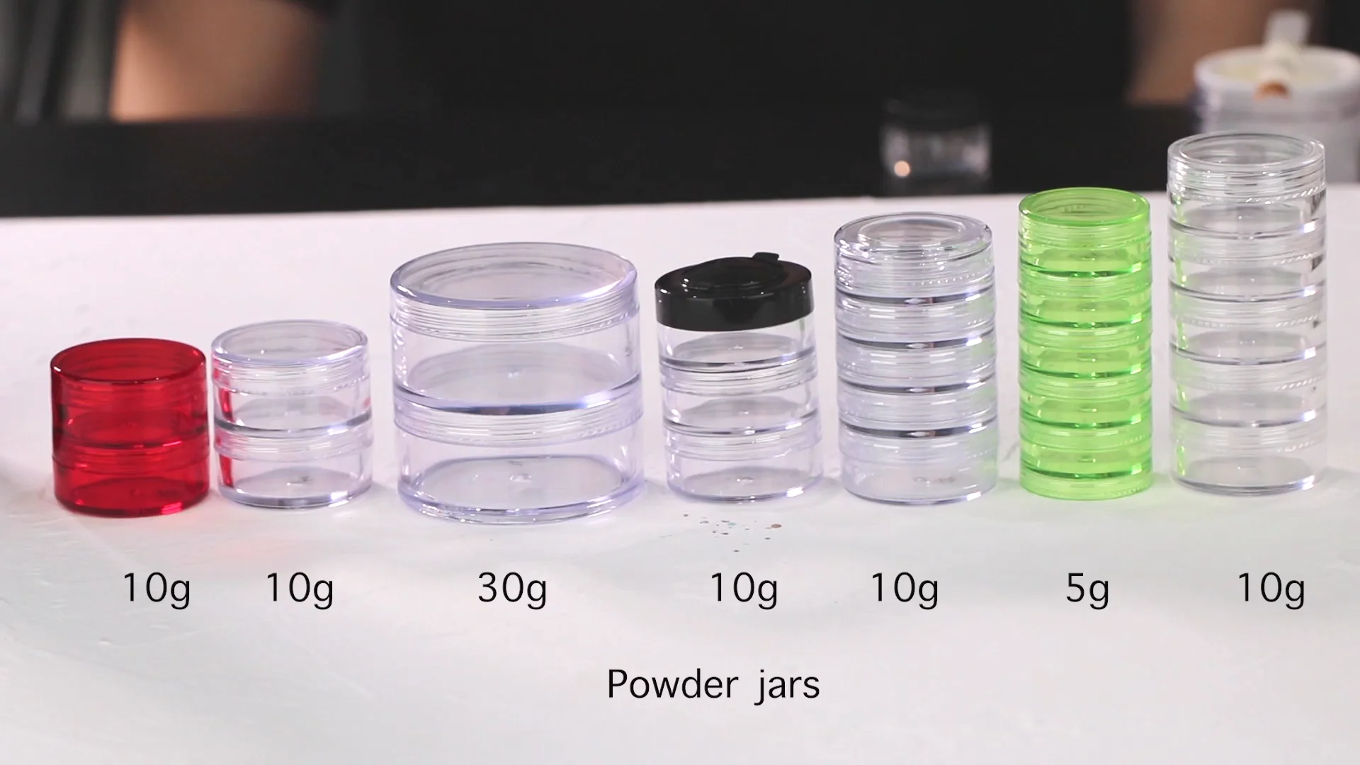 Customized High Quality Stackable Powder Jar 5ml 5g Stack Plastic