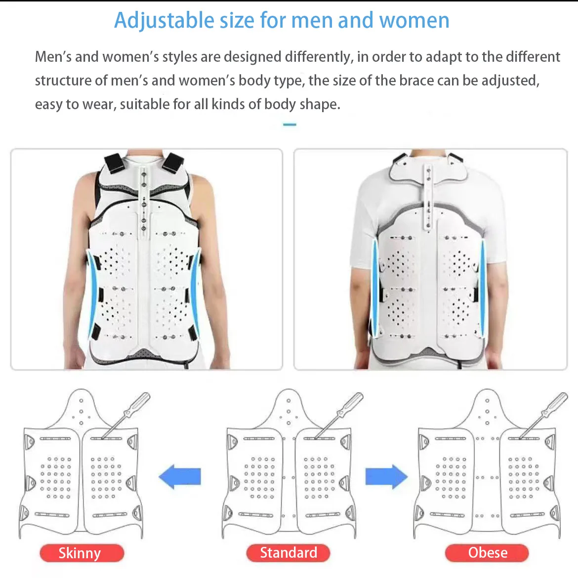 Adjustable Thoracic and Lumbar Spine Fixation Support Elderly Care Product for Rehabilitation Therapy Supplies details