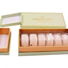 Custom macarons cardboard paper packaging box with plastic divider