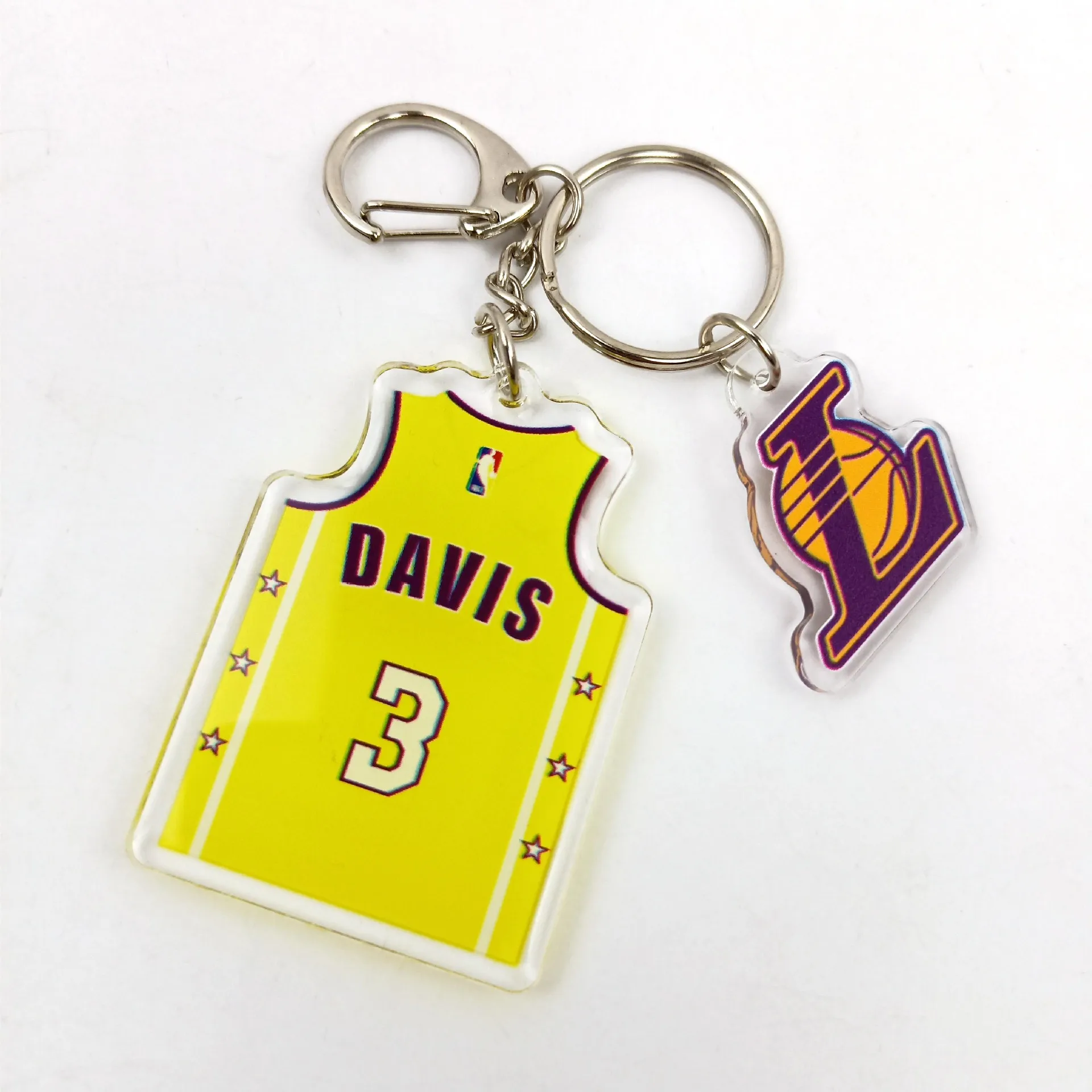 Nba Basketball Sport Events Metal Keychain Laker Logo Key Chain Team