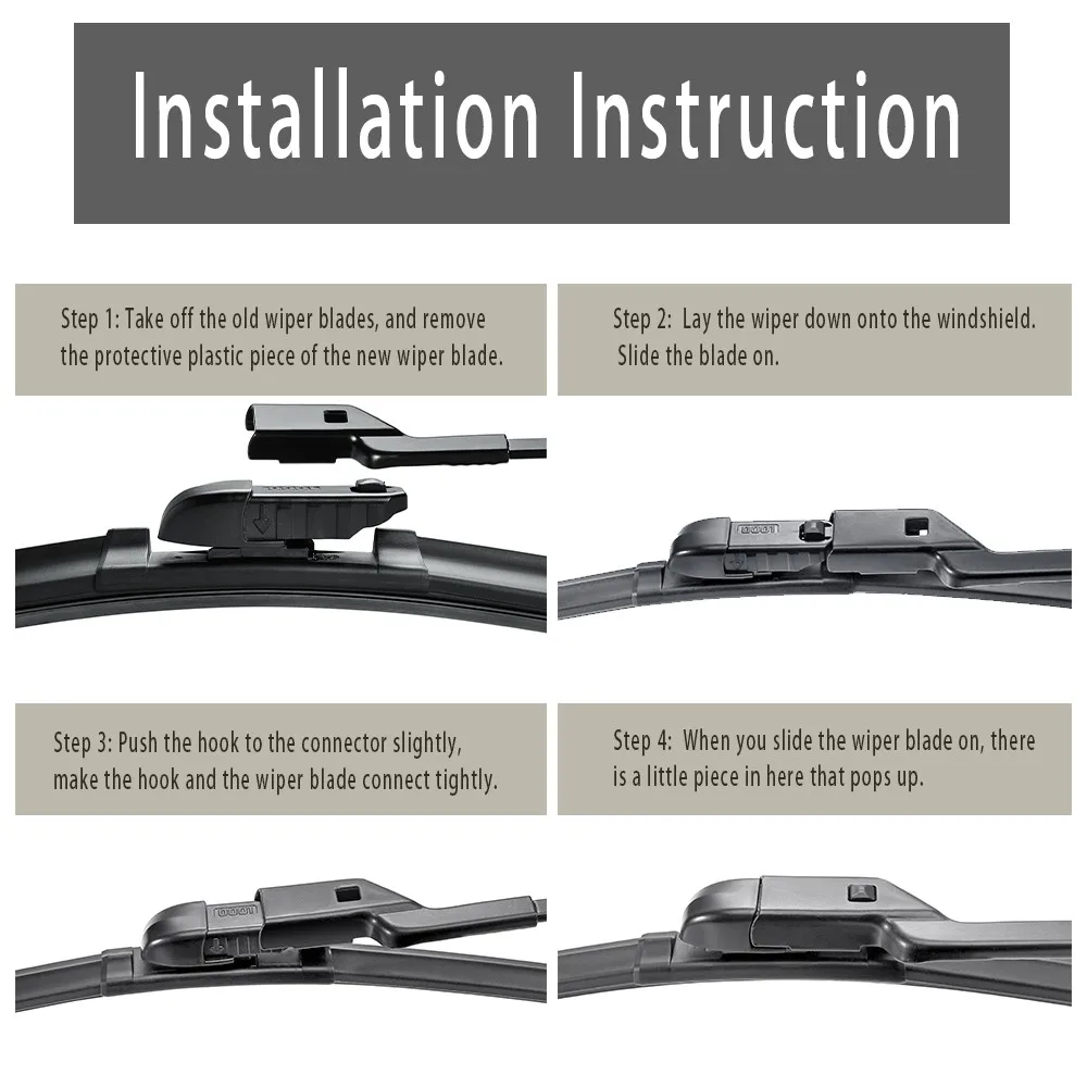 Multiadaptors Double Windshield Wiper Blade With Natural Rubber For All Cars Buy Wiper Blade