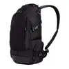 Compact Organizer Backpack | Narrow Profile Daypack | Men's and Women's - Black