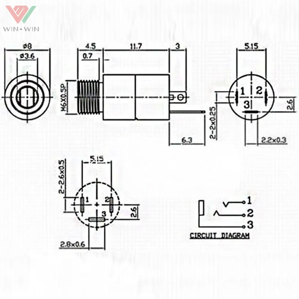 Surface panel mount 3.5mm headphone jack