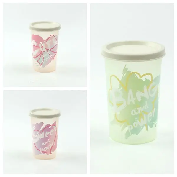 Wholesale lovely portable no leakage cheap small reusable plastic coffee cup