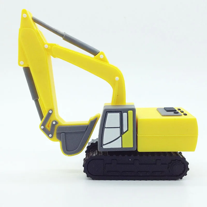 excavator usb stick/custom soft pvc rubber 3D excavator usb flash drive - ANKUX.COM