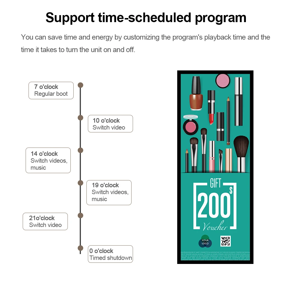 38.5 inch ultra wide stretched bar lcd monitor commercial screen shelf advertising display