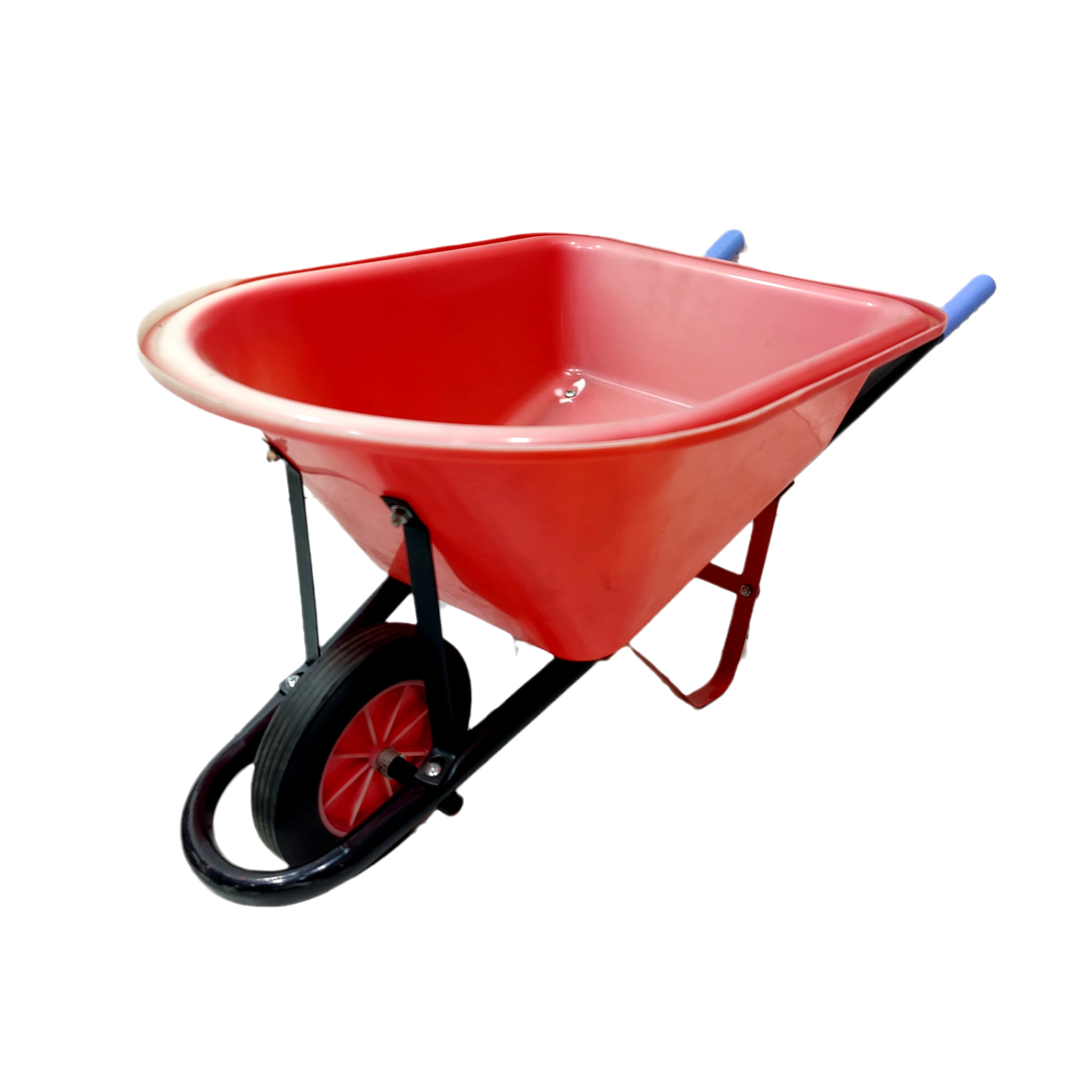 Garden Wheelbarrow Utility Dump Cart One Wheel Rubber Handle Durable