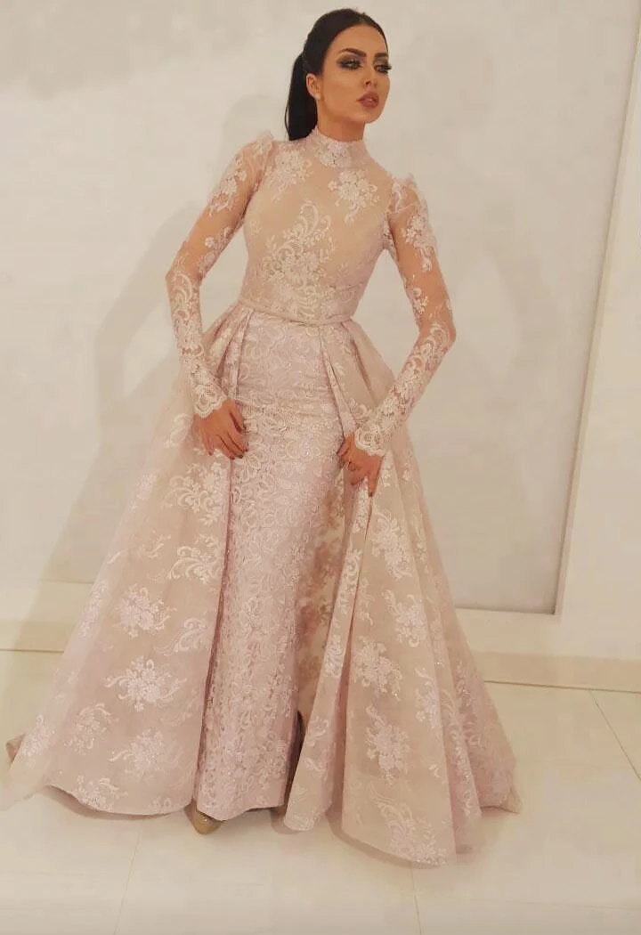 long sleeve evening gown