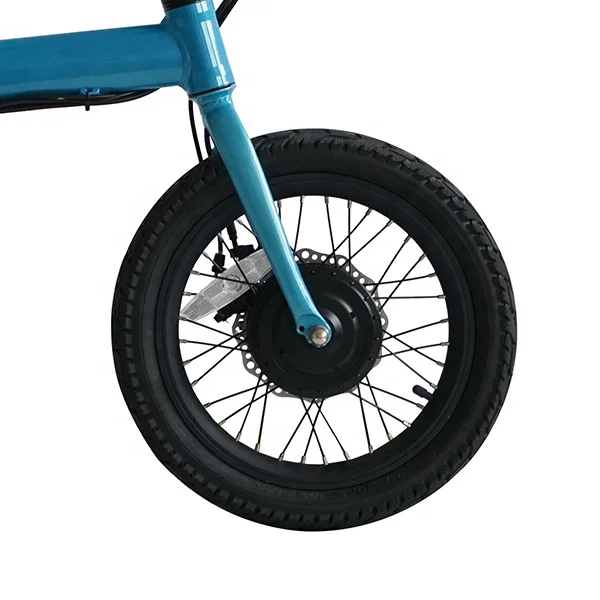 Hoya E Bike 16 Inch Electric Folding Bike Blue Spoke Wheel Electric