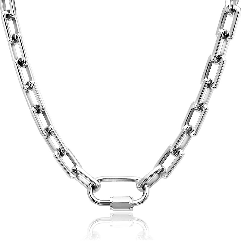 Gold Color Link Chain Necklace Women 