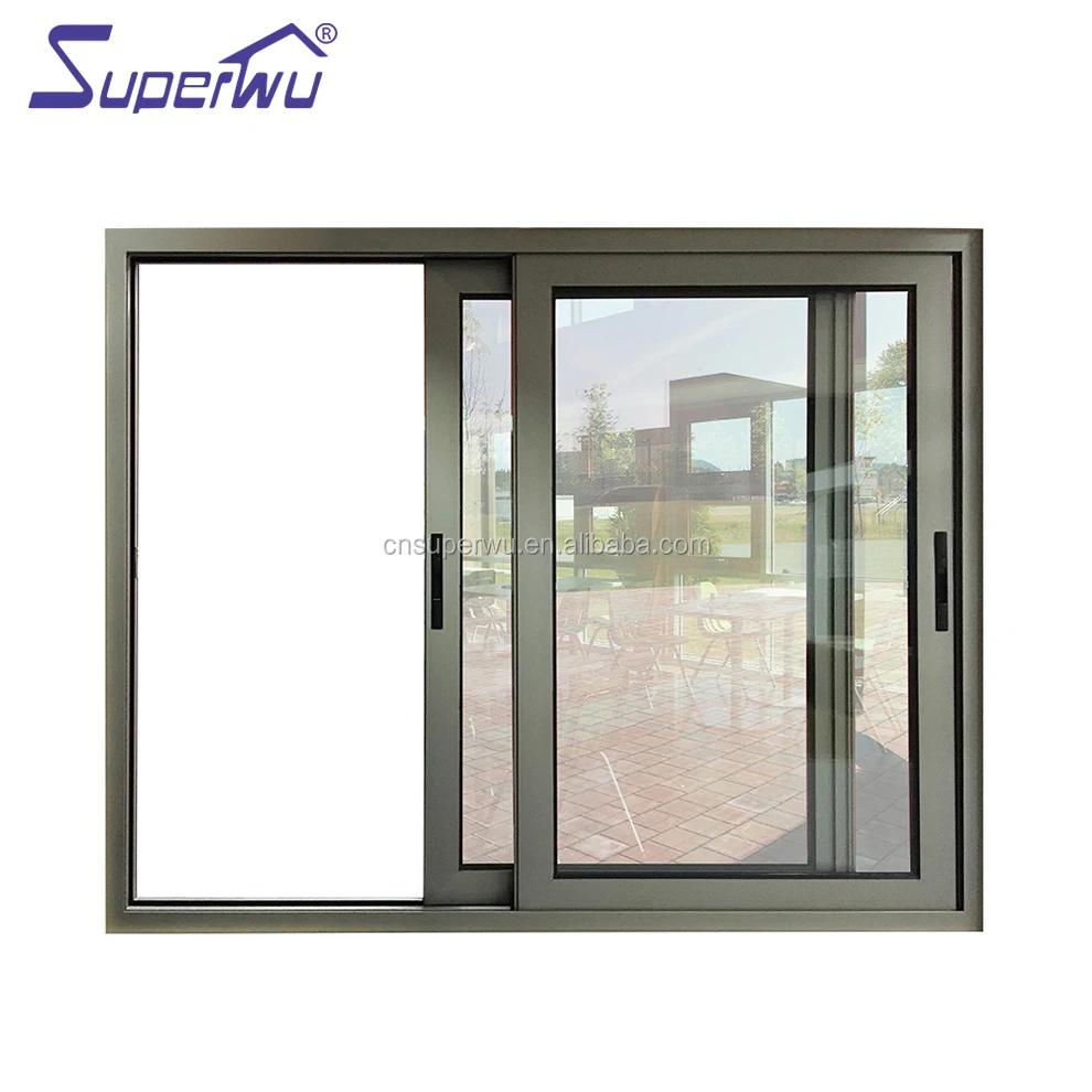 High Quality Sliding Windows Double Glass Window Customized Aluminum Alloy Folding Screen Magnetic Screen Graphic Design Modern