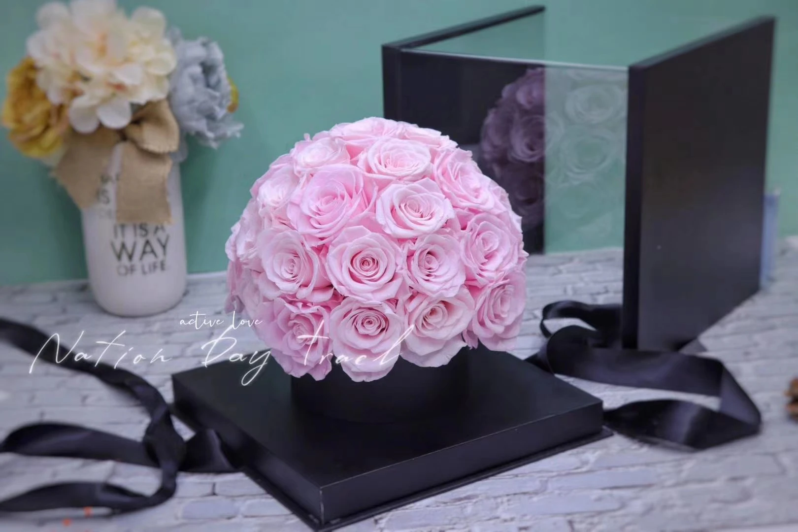 Preserved Roses Luxury Packaging Konservierte Rosen Rosa Preservada