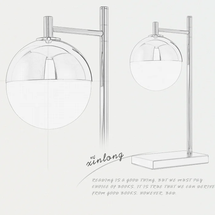 Professional factory wholesale post-modern round led table lamp