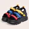 Wholesale Colorful Ladies Summer Beach Wedges Heels Shoes Chunky Women Platform Sandals