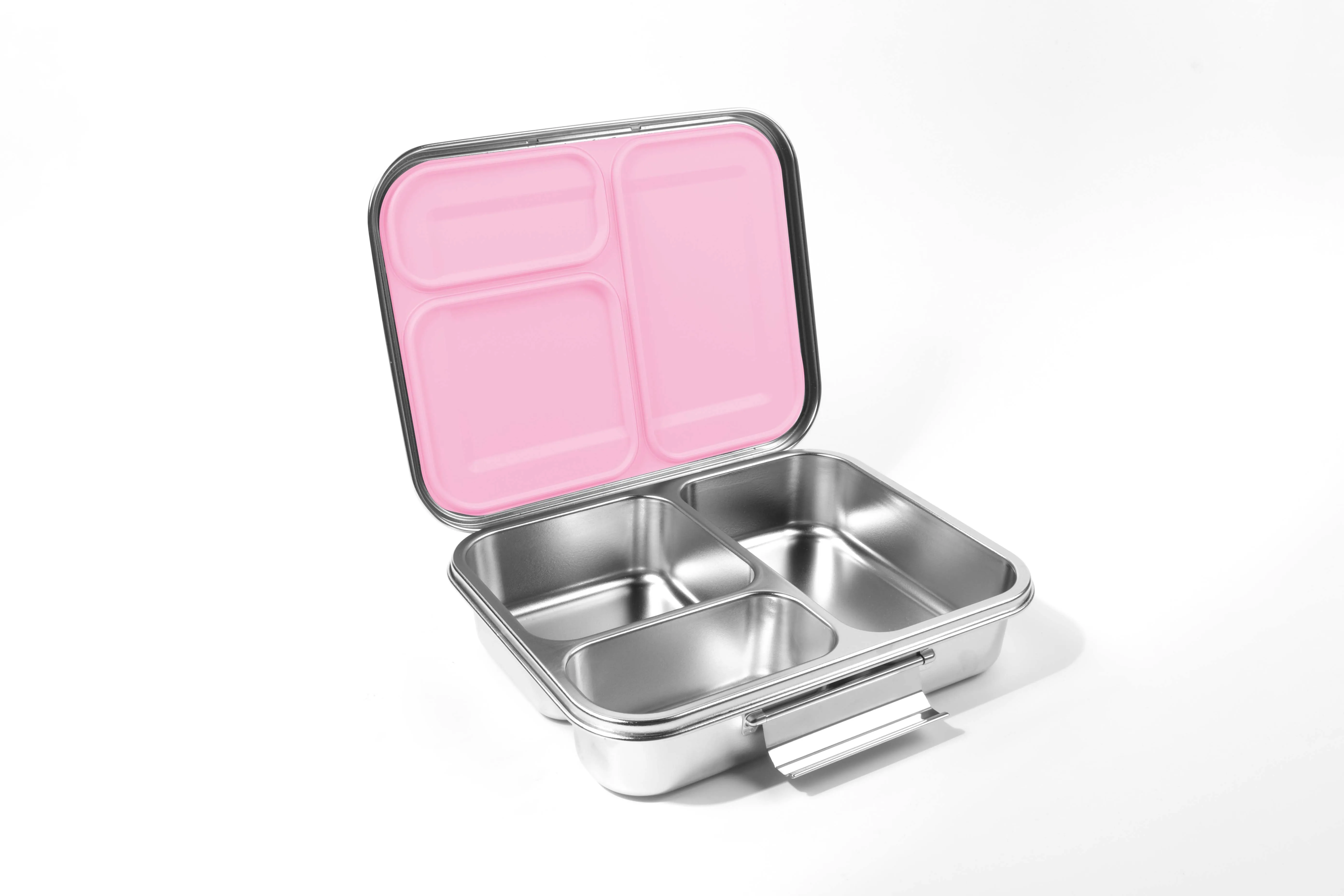 2024 Aohea Hot new product Three-compartment stainless steel Silicone leak proof cute bento insulated kids school lunch box factory