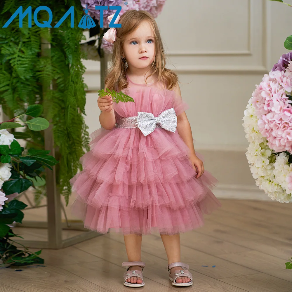 MQATZ Wholesale Baby Girls Gown Dress Fancy Girl Party Dress Birthday Dress 2 Year Old Girl