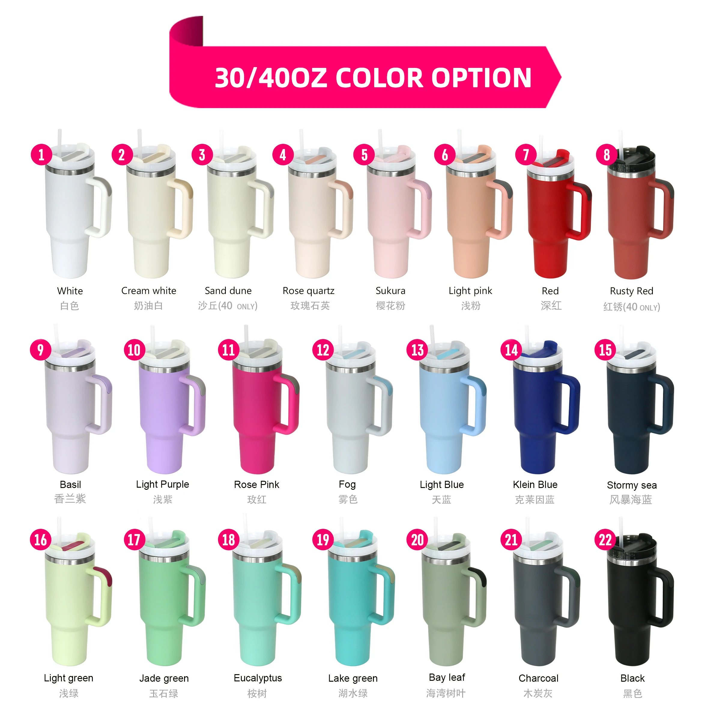 Custom Print Logo Stainless Steel 40oz Food Grade Material Travel Mug Tumbler Cup With Handle Straw for Daily Life manufacture