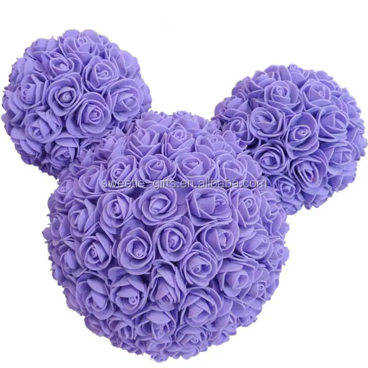 Pe Foam Flower Animals Rose Purple Mickey Mouse Head - Buy Rose Mickey ...