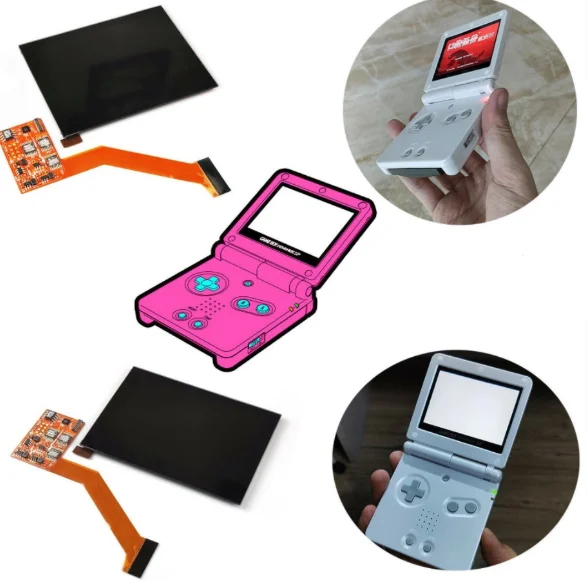 Wholesale 适用于任天堂gameboy Advance Sp Level 5 亮度lcd的gbasp Ips高亮屏幕from M Alibaba Com