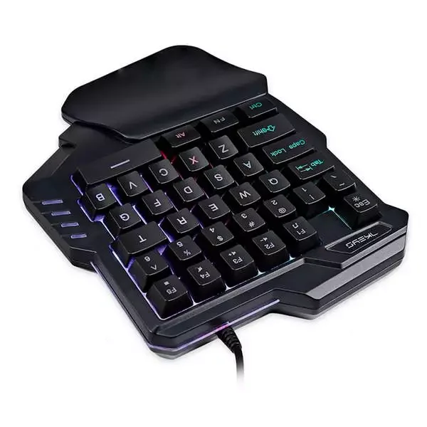 Mini G30 1.6m Wired Membrane Keyboard With LED Back-light For PUBG 35 Keys One-handed Gaming Mechanical Keypad and Mouse RGB